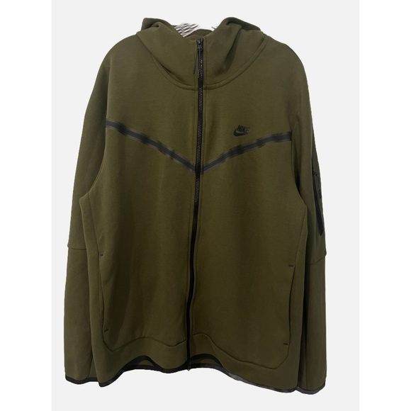 Nike Other - Nike Sportswear Tech Fleece Full-Zip Hoodie Men’s XL Green Black CU4489-326